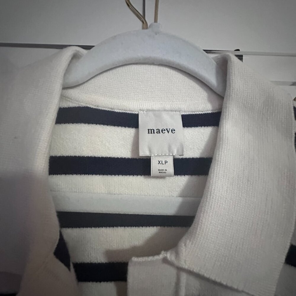 Maeve Twofer Polo Mini Sweater Dress - Picture 4 of 5